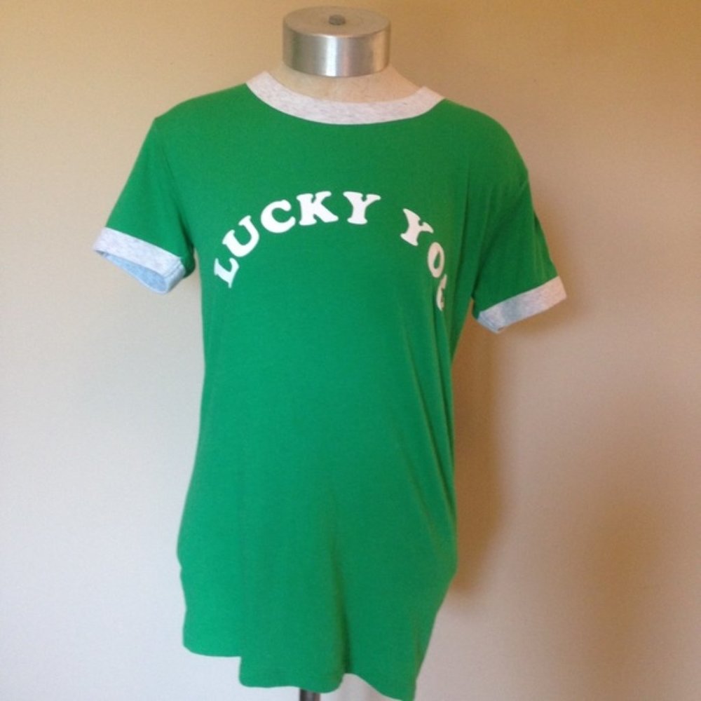PINK Victoria's Secret Luck You ringer tee shirt